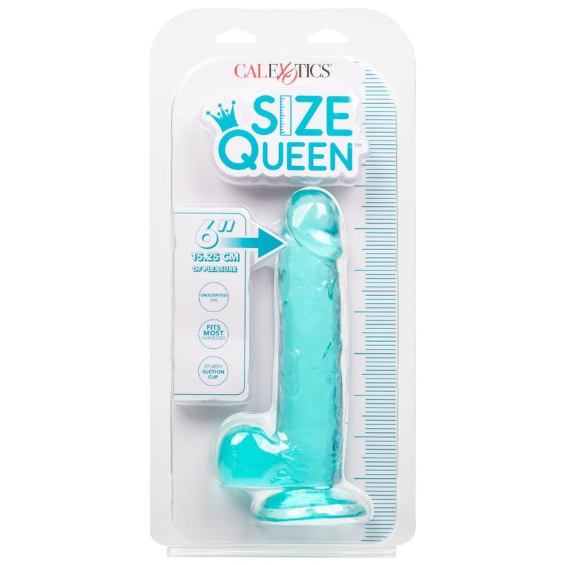 CALEXOTICS - GRÖSSE QUEEN DILDO BLAU 15,3 CM