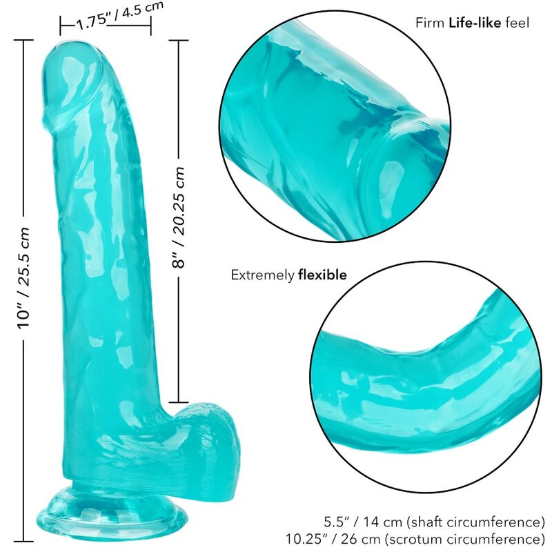 CALEXOTICS - GRÖSSE QUEEN DILDO BLAU 20,3 CM