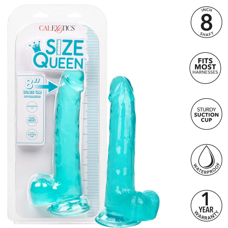 CALEXOTICS - GRÖSSE QUEEN DILDO BLAU 20,3 CM