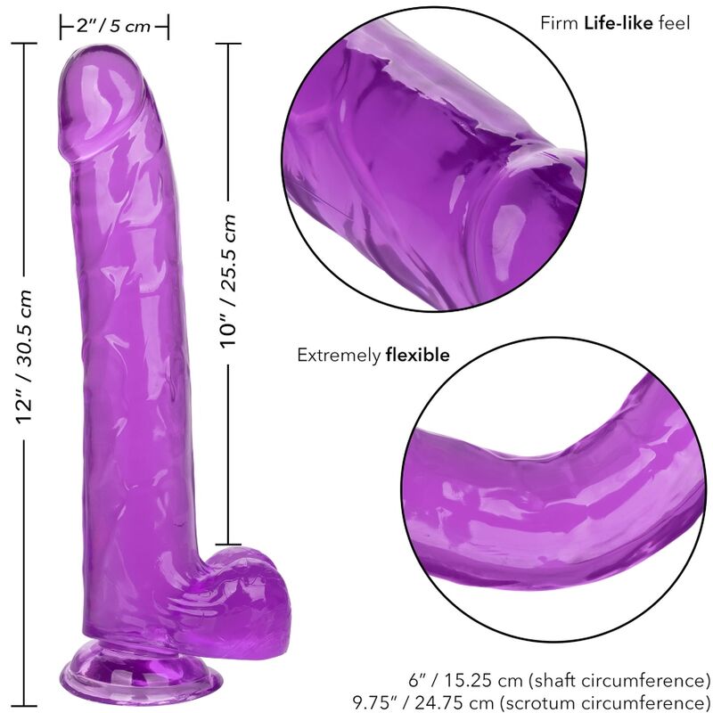 CALEXOTICS - GRÖSSE QUEEN DILDO LILA 25,5 CM