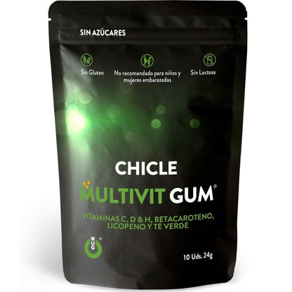 WUG GUM - MULTIVIT VITAMIN C, H, D, BETA-CAROTIN, LYCOPIN UND GRÜNER TEE 10 EINHEITEN