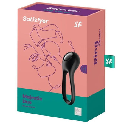 SATISFYER - MAJESTIC DUO RINGVIBRATOR SCHWARZ
