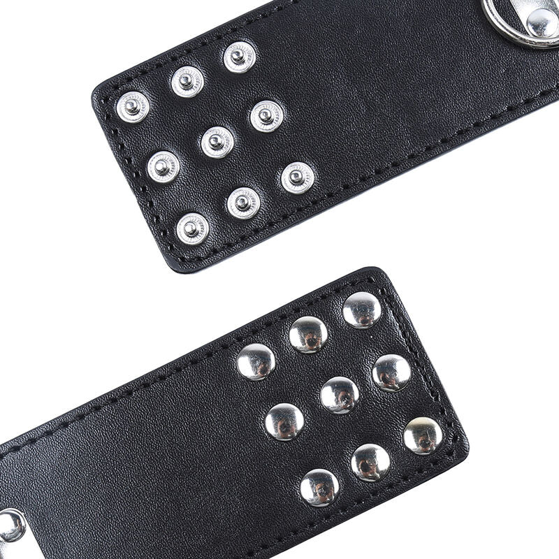 OHMAMA FETISH - HANDGELENKFESSELN MIT DRUCKKNÖPFEN AUS METALL