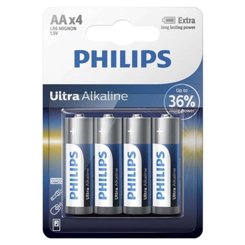 PHILIPS - ULTRA ALKALINE BATTERIE AA LR6 4 EINHEIT