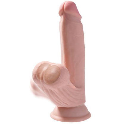 KING COCK - PLUS 3D DILDO SCHWINGENDE KUGELN 15,2 CM HELLE HAUT