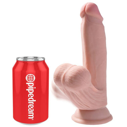 KING COCK - PLUS 3D DILDO SCHWINGENDE KUGELN 15,2 CM HELLE HAUT