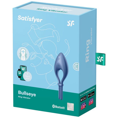SATISFYER - BULLSEYE RINGVIBRATOR-APP BLAU