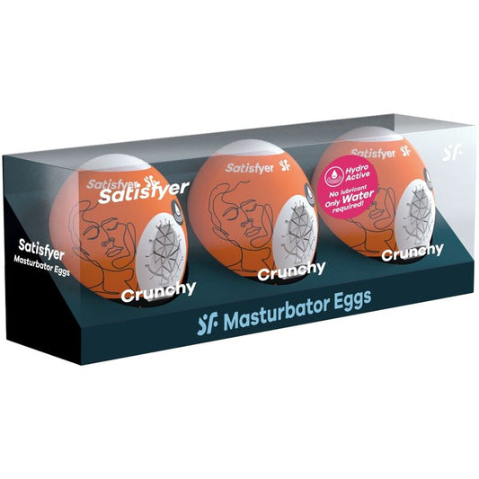SATISFYER - 3 MASTURBATOR-EIER UNARTIG, WILDE &amp; KNUSPRIG