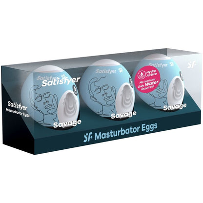 SATISFYER - 3 MASTURBATOR-EIER SAVAGE