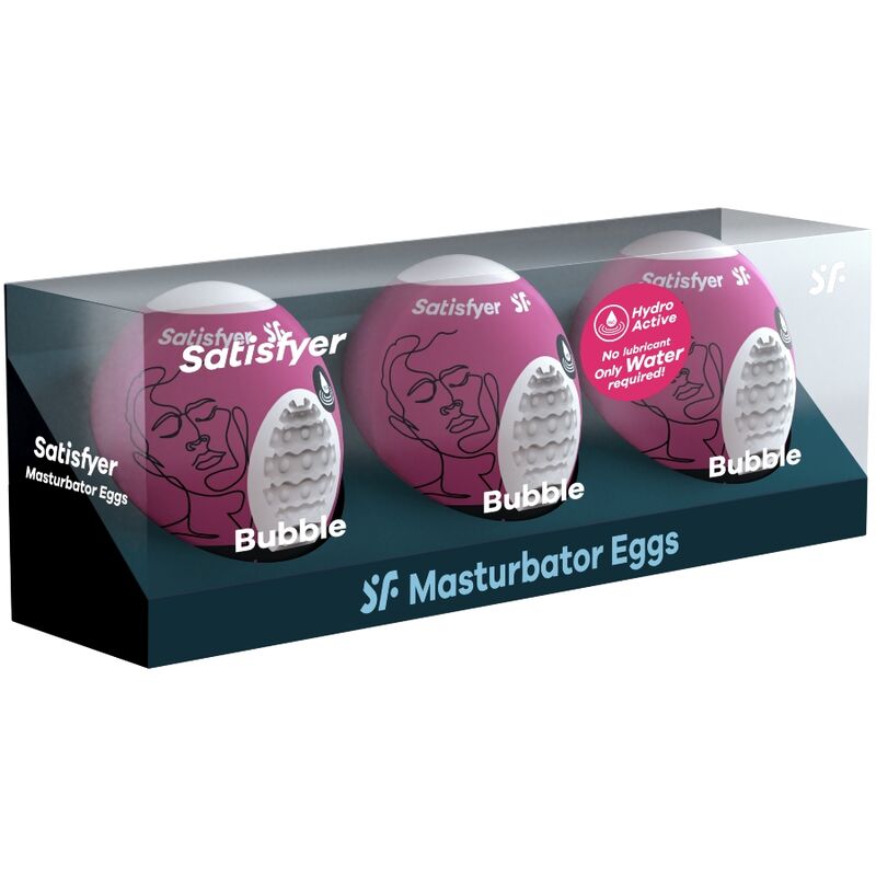 SATISFYER - 3 MASTURBATOR-EIER BUBBLE