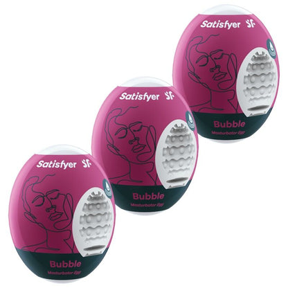 SATISFYER - 3 MASTURBATOR-EIER BUBBLE