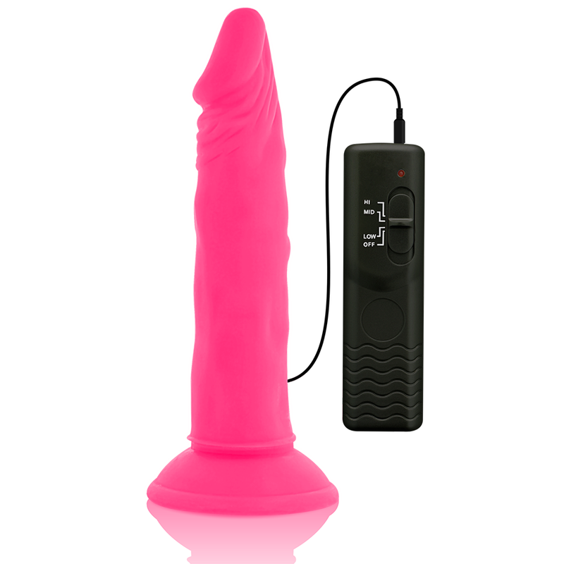 DIVERSIA - FLEXIBLER VIBRIERENDER DILDO ROSA 23 CM -O- 4,3 CM
