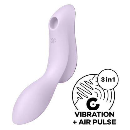 SATISFYER - CURVY TRINITY 2 AIR PULSE VIBRATOR SCHWARZ