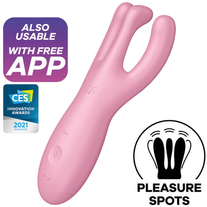 SATISFYER - DREIER 4 VIBRATOR-APP ROSA