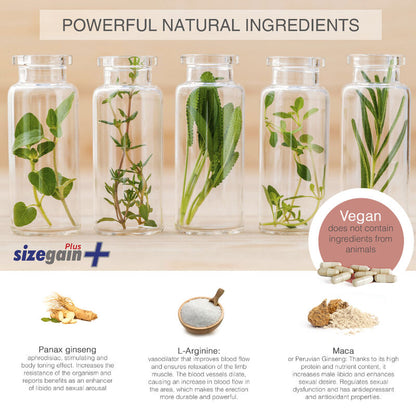 500 COSMETICS - SIZEGAIN PLUS PILLEN ZUR PENISVERGRÖSSERUNG