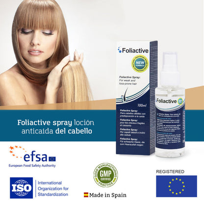 500 COSMETICS - FOLIACTIVE SPRAY. SPRAY ZUR VERHINDERUNG VON HAARAUSFALL UND ZUR STIMULATION DES WACHSTUMS