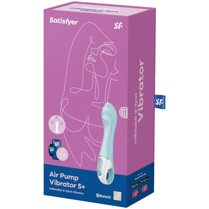 SATISFYER - AIR PUMP VIBRATOR 5+ AUFBLASBARER G-SPOT VIBRATOR APP BLAU