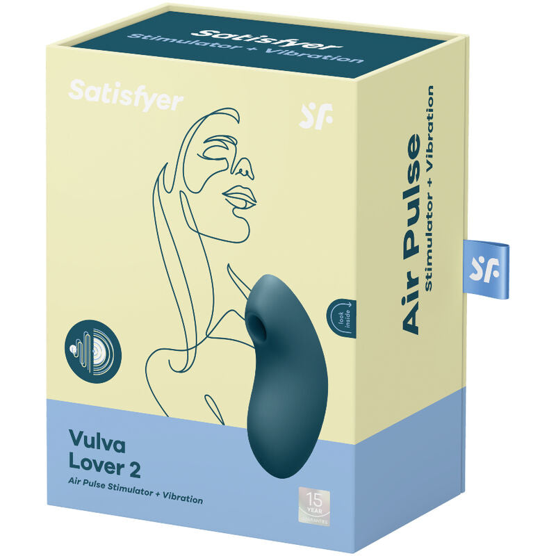 SATISFYER - VULVA LOVER 2 AIR PULSE STIMULATOR &amp; VIBRATOR BLAU