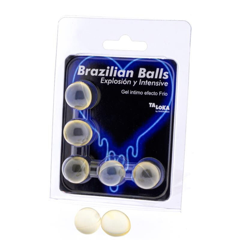 TALOKA - 5 BRASILIANISCHE KUGELN KÄLTE- &amp; VIBRATIONSEFFEKT AUFREGENDES GEL