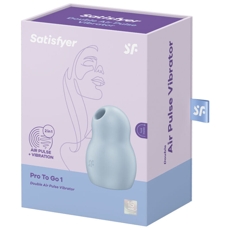 SATISFYER - PRO TO GO 1 DOPPELTER LUFTPULSSTIMULATOR &amp; VIBRATOR ROT