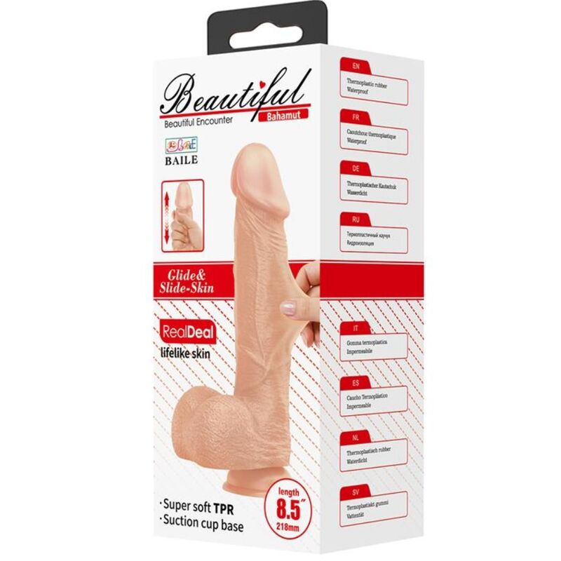 BAILE - BEAUTIFUL ENCOUNTER BAHAMUT FLEXIBLER REALISTISCHER DILDO 21,8 CM NATÜRLICH