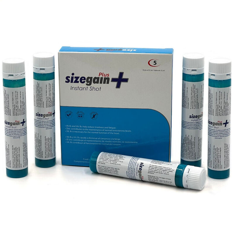 500 COSMETICS -SIZEGAIN PLUS INSTANT SHOT MALE ENERGIZER 5 EINHEITEN