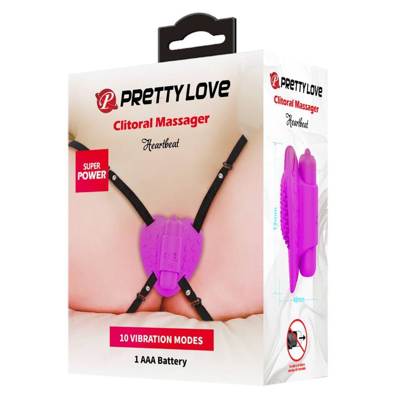 PRETTY LOVE - HEARTBEAT KLITORIS-MASSAGEGERÄT 10 VIBRATIONSMODI LILA