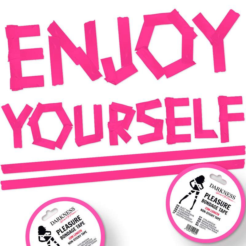 DARKNESS - NICHT KLEBENDE ROSA BONDAGE-TAPE 15 M