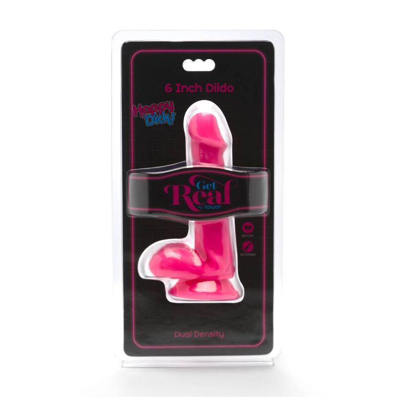 GET REAL - HAPPY DICKS DILDO 12 CM BÄLLE ROSA