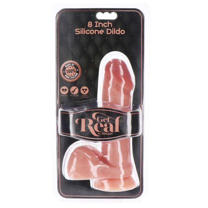 GET REAL - SILIKONDILDO 20,5 CM MIT HAUTHODEN