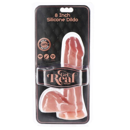 GET REAL - SILIKONDILDO 20,5 CM MIT HAUTHODEN