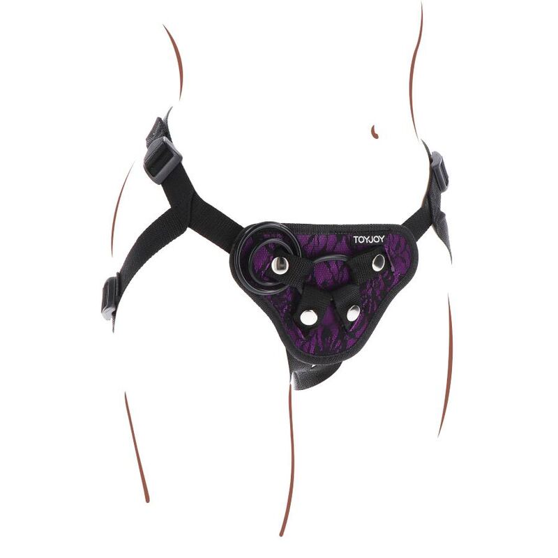 GET REAL - STRAP-ON-SPITZENHARNESS LILA