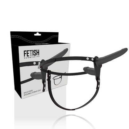 Fetisch-Devot-Harnisch – Schwarze Doppelpenetration