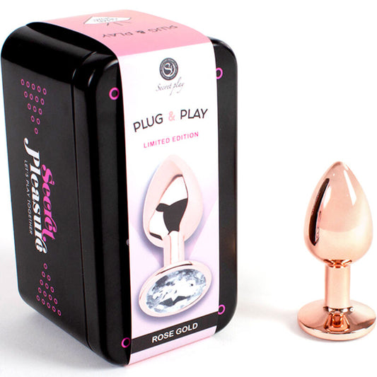 SECRETPLAY - METALL-BUTT-PLUG ROSÉGOLD KLEINE GRÖSSE 7 CM