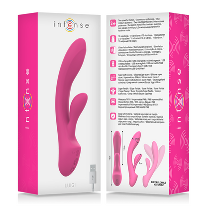 INTENSE - LUIGI RABBIT VIBRATOR ROSA FLÜSSIGSILIKON