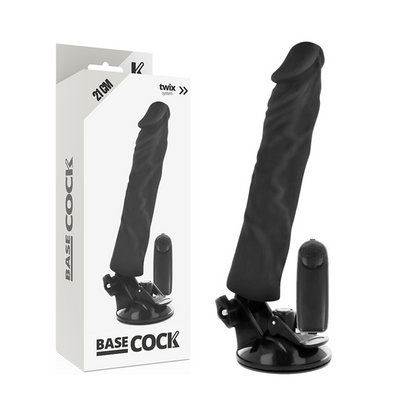 BASECOCK - REALISTISCHER VIBRATOR MIT FERNBEDIENUNG, HAUTFLEISCH 21 CM -O- 4 CM