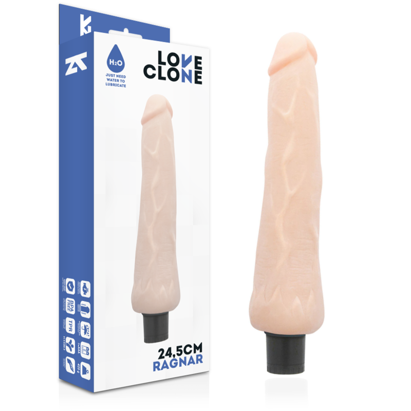 LOVECLONE - RAGNAR SELBSTSCHMIERENDER VIBRATOR 24,5 CM -O- 3,5 CM
