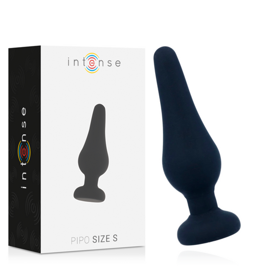 INTENSE - ANAL PLUG PIPO S SCHWARZES SILIKON 9,8 CM
