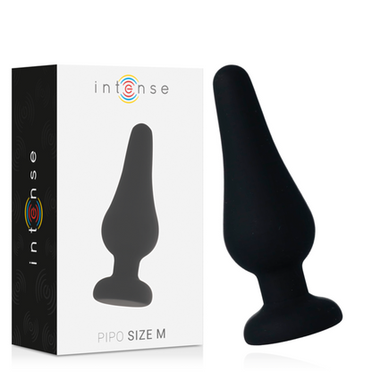 INTENSE - ANAL PLUG PIPO M SCHWARZES SILIKON 11 CM