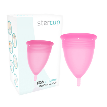 STERCUP – FDA-SILIKON-MENSTRUATIONSTASSE ROSA – GRÖSSE L