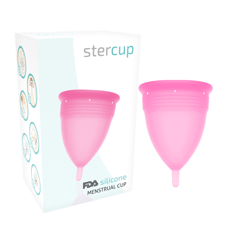 STERCUP – FDA-SILIKON-MENSTRUATIONSTASSE ROSA – GRÖSSE S