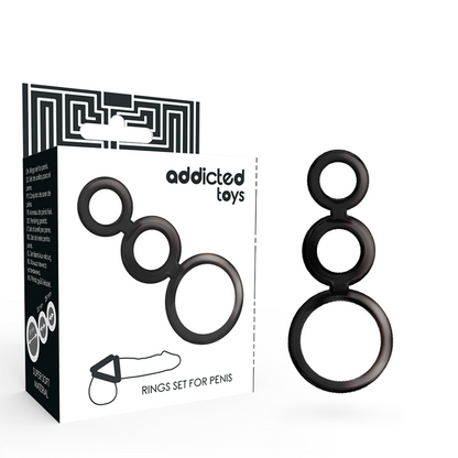 ADDICTED TOYS - RINGE-SET FÜR DEN PENIS - GERÄUCHERT