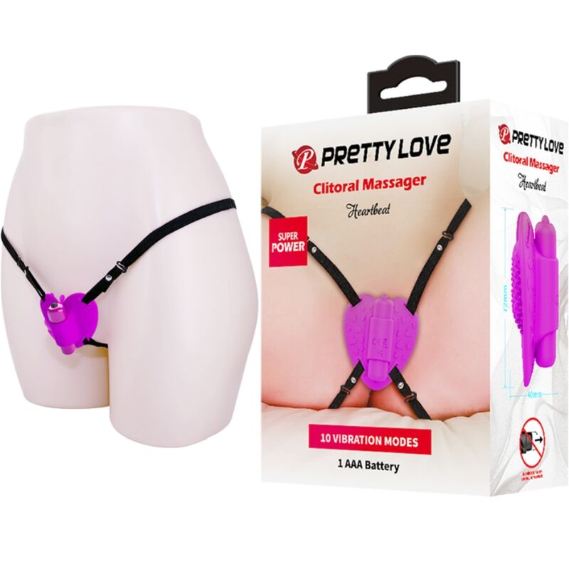 PRETTY LOVE - HEARTBEAT KLITORIS-MASSAGEGERÄT 10 VIBRATIONSMODI LILA