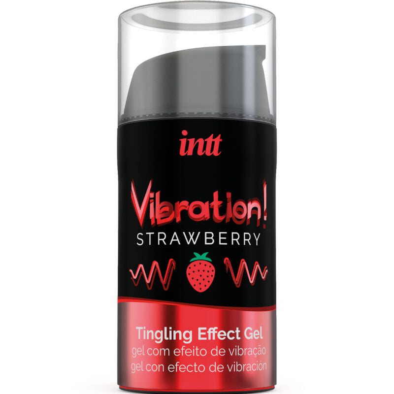 INTT - LEISTUNGSSTARKES INTIMSTIMULANS FLÜSSIGE VIBRATIONSGEL ERDBEERE 15 ML