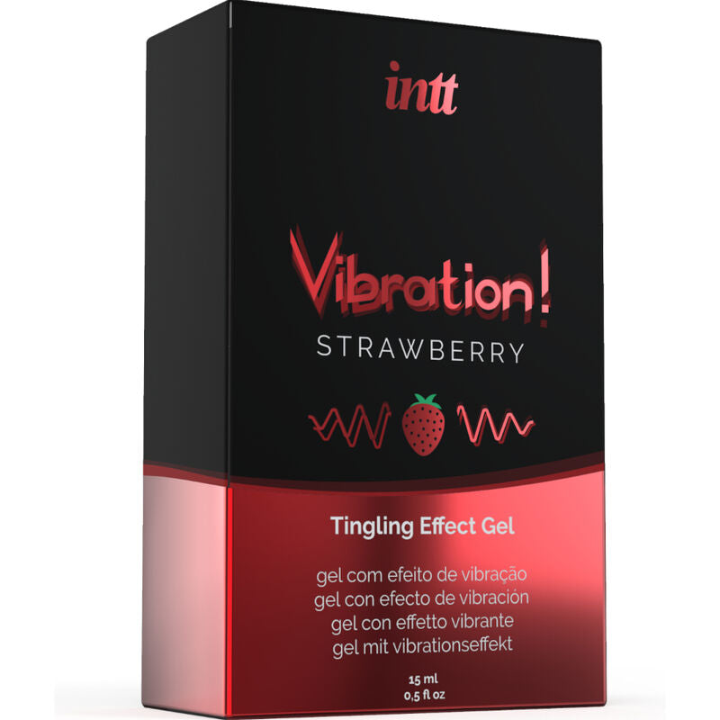 INTT - LEISTUNGSSTARKES INTIMSTIMULANS FLÜSSIGE VIBRATIONSGEL ERDBEERE 15 ML