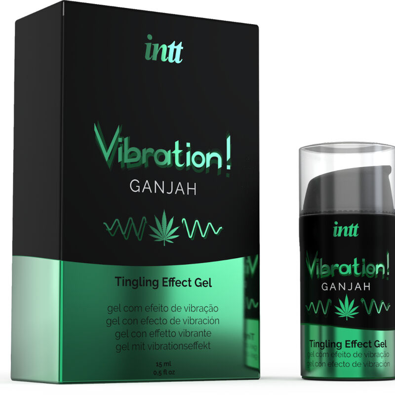 INTT – KRAFTVOLLES INTIMSTIMULIERENDES FLÜSSIGES VIBRATIONSGEL CANNABIS 15ML