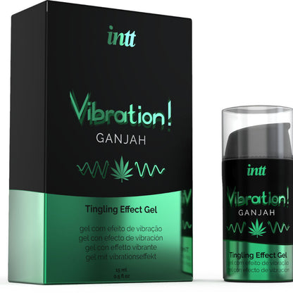 INTT – KRAFTVOLLES INTIMSTIMULIERENDES FLÜSSIGES VIBRATIONSGEL CANNABIS 15ML