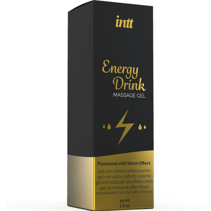 INTT MASSAGE &amp; ORAL SEX - MASSAGEGEL MIT AROMATISIERTEM ENERGY CA DRINK UND WÄRMEEFFEKT