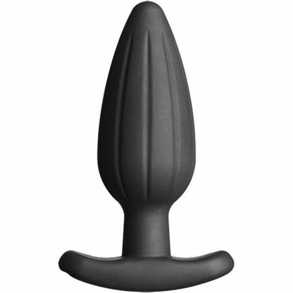 ELECTRASTIM - SCHWARZER ROCKER-BUTTPLUG AUS SILIKON, GROSS