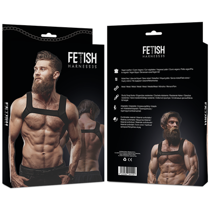 FETISH SUBMISSIVE ATTITUDE - NEOPREN-BRUSTGURT FÜR MÄNNER, GRÖSSE M